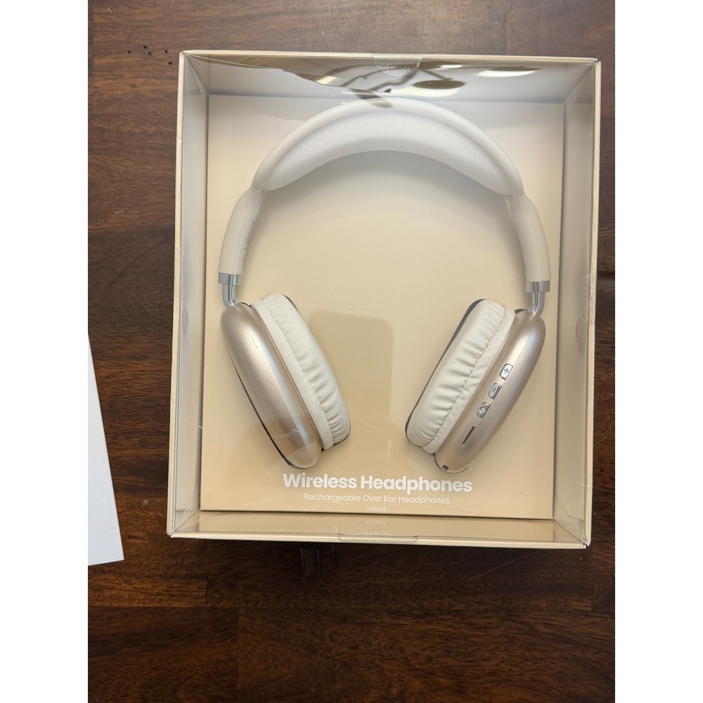 Chug Inc Wireless Bluetooth Over Ear Headphones Gold 20Hr Playtime NEW‎